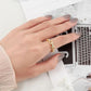 Dazzling Crystal Gold Open Ring
