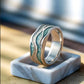 Turquoise Ocean Wave Silver Ring
