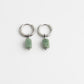Minimalist Stone Hoop Earrings
