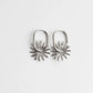 Sunburst Charm Hoop Earrings