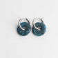 Stone Donut Hoop Earrings