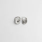 Toned Scalloped Hoop Earrings