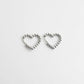 Beaded Heart Hoop Earrings