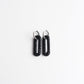 Pave Rectangle Link Hoop Earrings