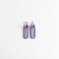 Pave Rectangle Link Hoop Earrings
