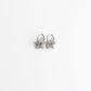 Toned Pave Star Hoop Earrings