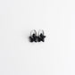 Toned Pave Star Hoop Earrings