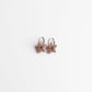Toned Pave Star Hoop Earrings