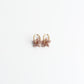 Toned Pave Star Hoop Earrings
