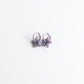 Toned Pave Star Hoop Earrings