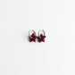 Toned Pave Star Hoop Earrings