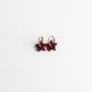 Toned Pave Star Hoop Earrings