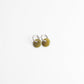 Round Stone Hoop Earrings