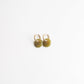 Round Stone Hoop Earrings
