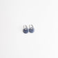 Round Stone Hoop Earrings