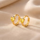 Radiant Heart Hoop Earrings