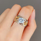 Golden Two Tone Zirconia Ring