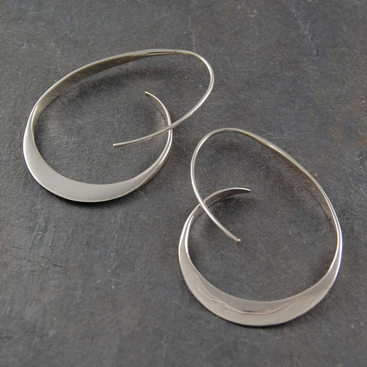 Open Spiral Drop Earrings