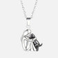 "Forever in Your Heart" Dog Hug Pendant Necklace