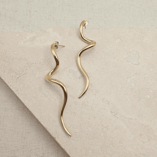 Everyday Gold Statement Swirl Earrings