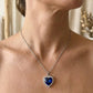 Sapphire Heart Pendant Necklace