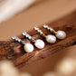 Pearl Drop Trio Sparkle Studs