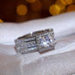 Princess Halo Baguette Statement Ring