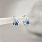 Sapphire Paw Huggie Earrings