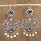 Retro Floral Bird Tassel Earrings