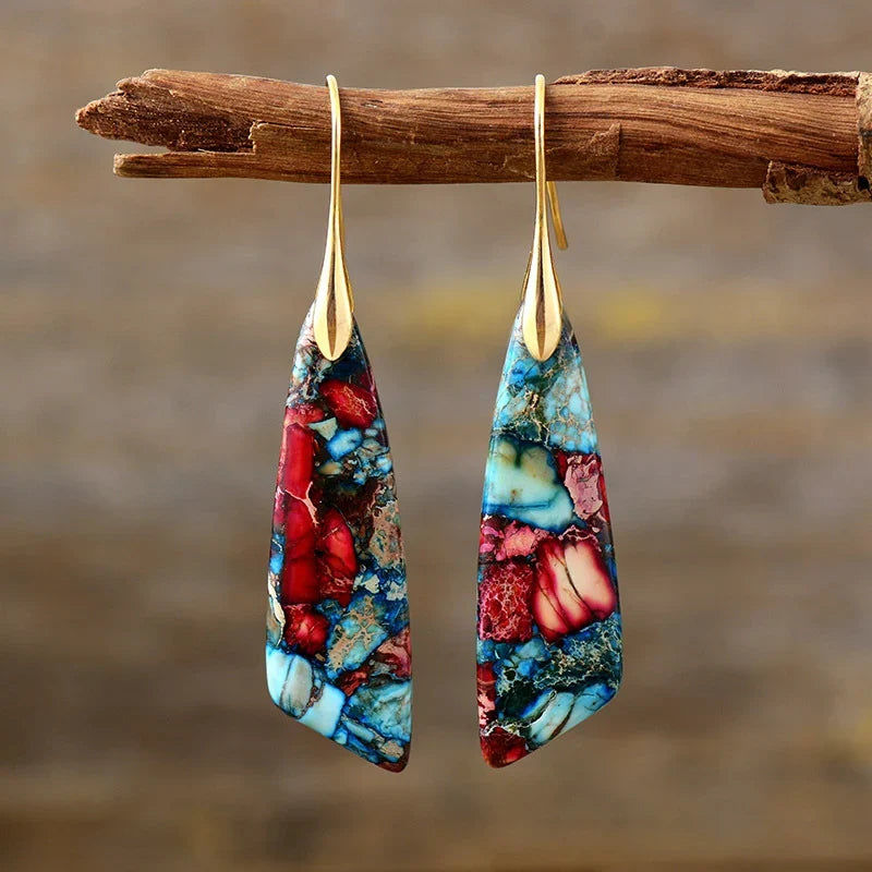 Bohemian Vibrant Turquoise Earrings