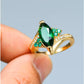 Marquise Emerald Crown Ring