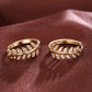 Inlaid Zirconia Leaf Fashion Earrings