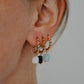 Louane Graceful Drop Stone Twisted Earrings