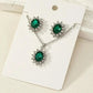 Emerald Silver Sunburst Set