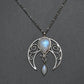 Moonstone Crescent Pendant Necklace