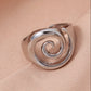 Minimalist Hollow Spiral Snail Design Ring