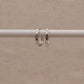 Silver Marquise Huggie Hoops