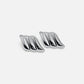 Modern Silver Wavy Bar Earrings