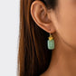 Polished Jade Drop Earrings