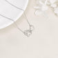 Silver Heart Paw Pendant Necklace