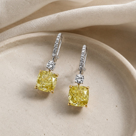 Dazzling Yellow Drop Earrings