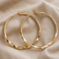 Contemporary Hoop Gold Earrings