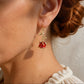Vintage Rose Drop Earrings