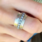 Vintage Round Sparkling Zirconia Inlaid Ring