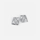 Timeless Silver Cube Statement Studs