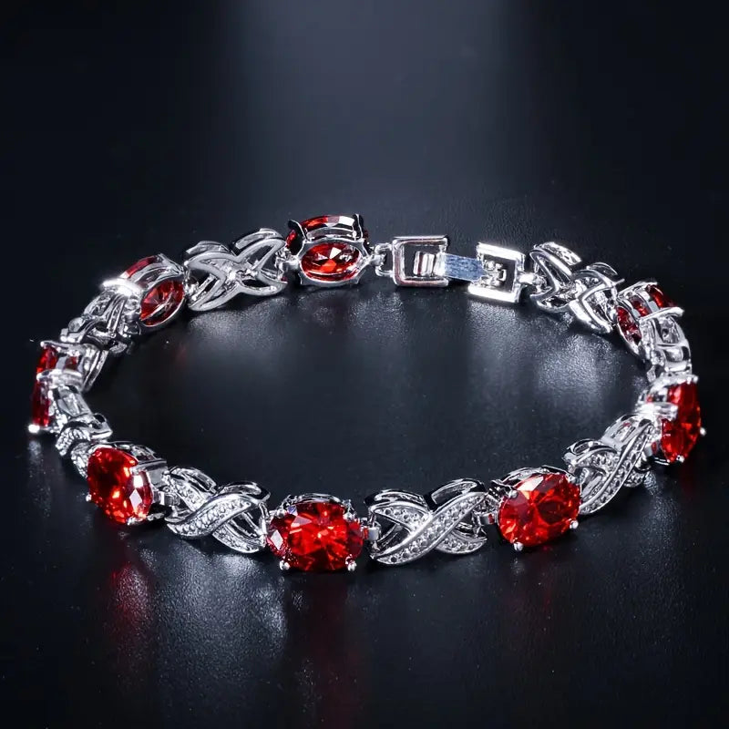 Alendra Flameaux White Gold Bracelet