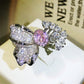 Sparkling Flower Petal Ring