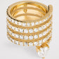 Antique Gold Zirconia Heart Wrap Ring