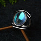 Statement Silver Oval Moonstone Ring