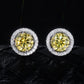 Dazzling Yellow Halo Earrings